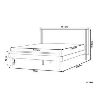 Beliani Bett mit Lattenrost aus MDF-Platte Modern LIBERMONT  