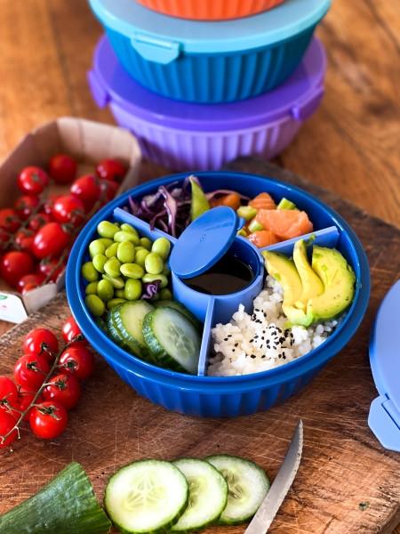Yumbox Yumbox Poke Bowl Schüssel Schale mit 3-teiligem Teiler, Kale Green  
