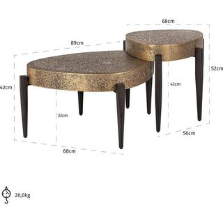 mutoni Table basse Marquee 68x89 (lot de 2)  