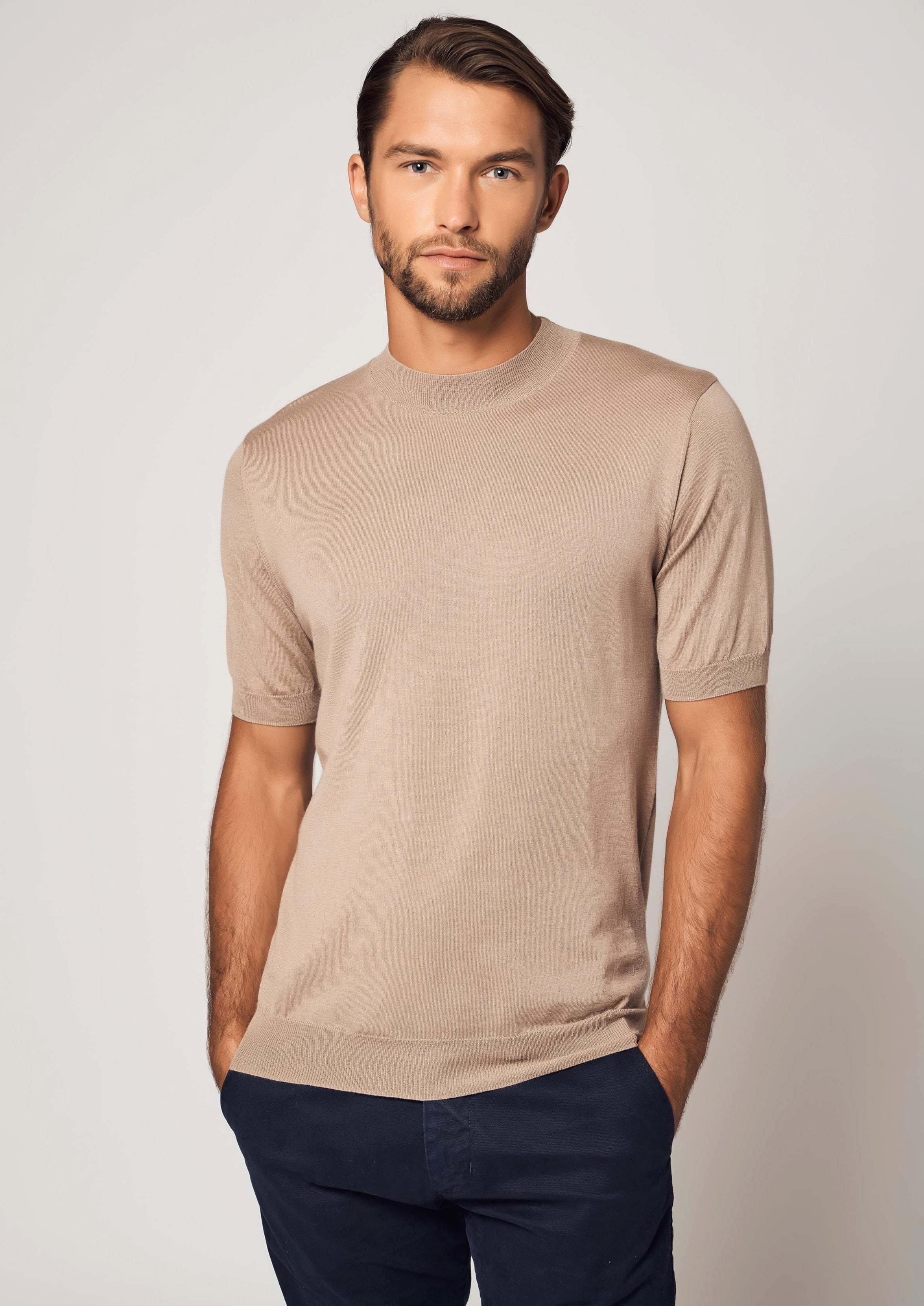 Bellemere New York  T-shirt essenziale in cashmere e seta 