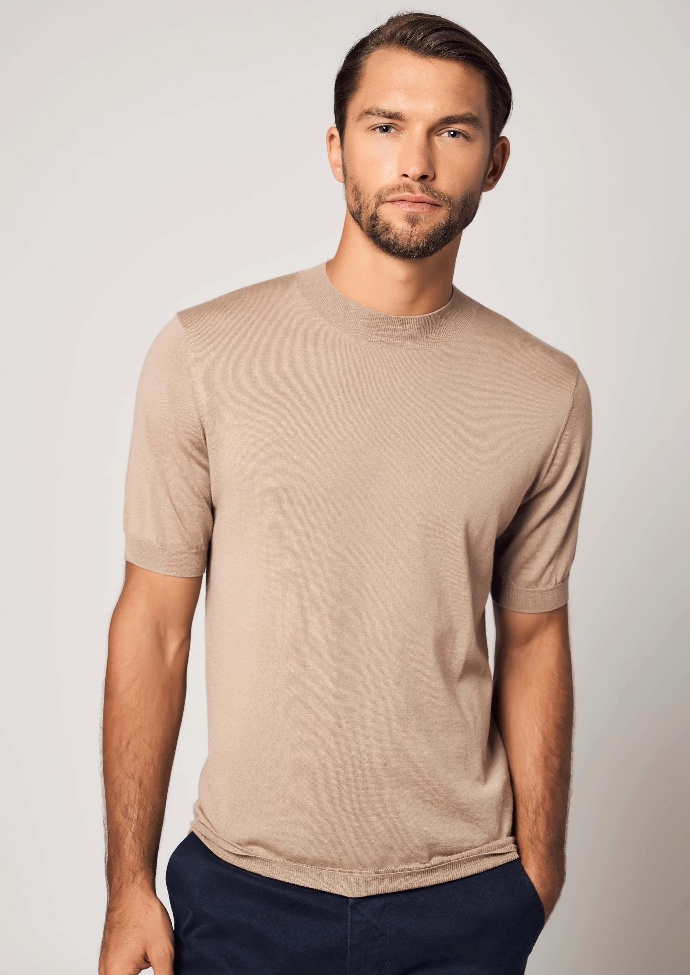 Bellemere New York  T-shirt essenziale in cashmere e seta 