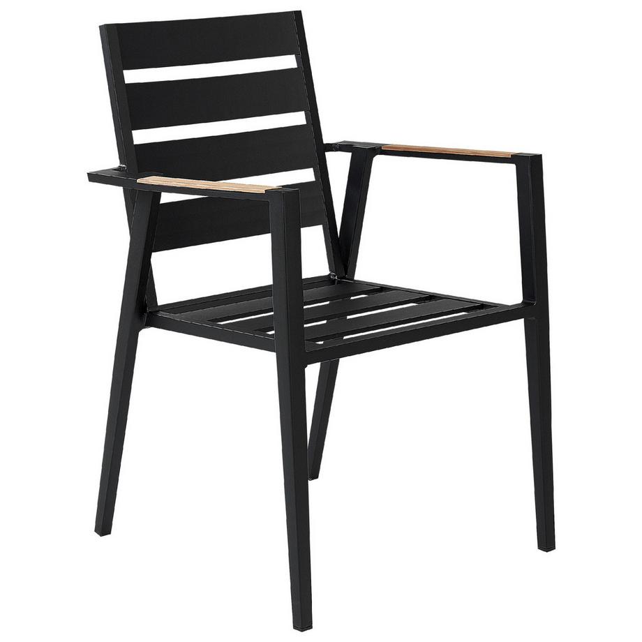 Beliani Set di 4 sedie da giardino con cuscini en Alluminio Moderno TAVIANO  