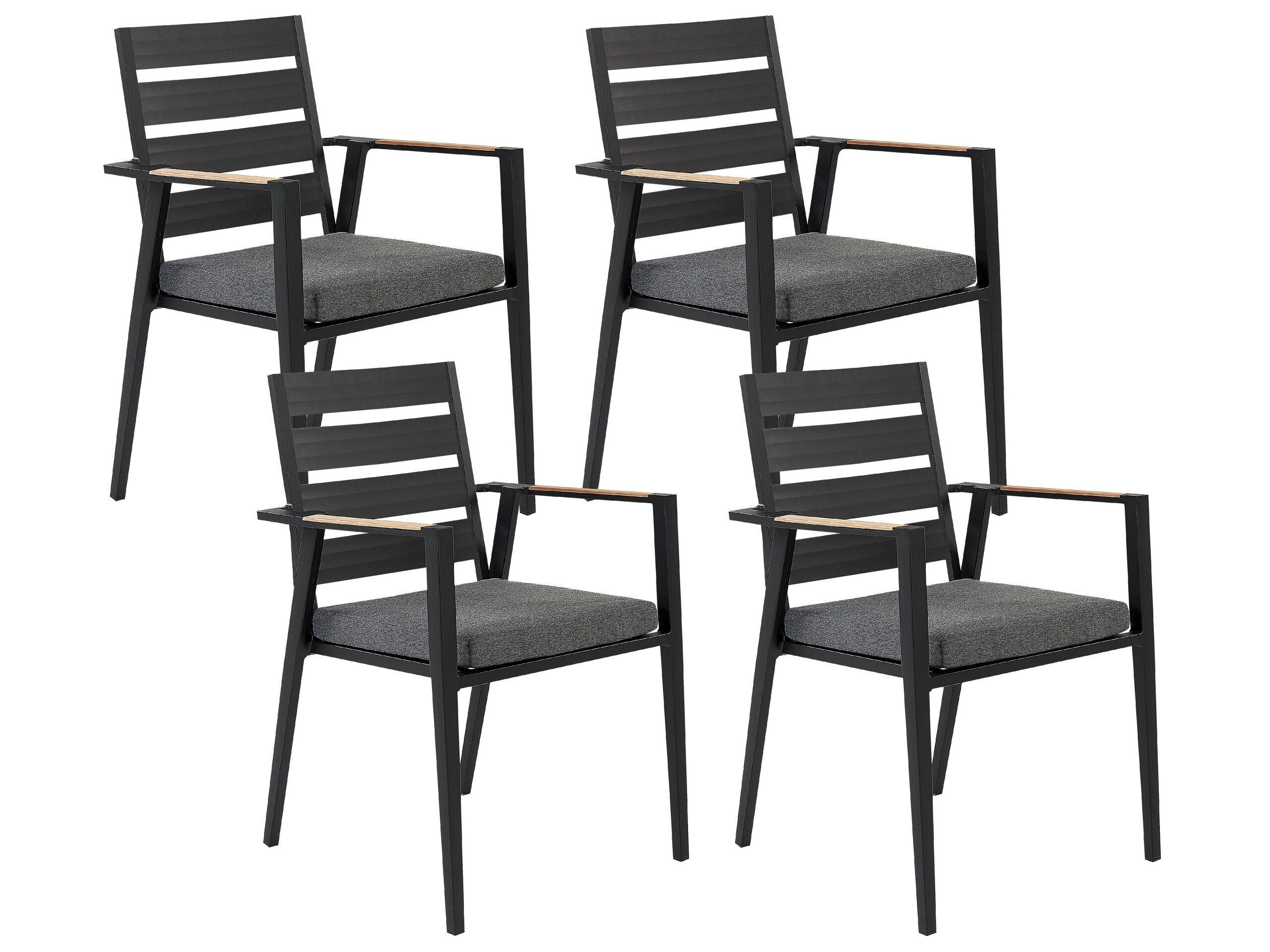 Beliani Set mit 4 Stühlen aus Aluminium Modern TAVIANO  