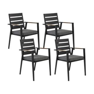 Beliani Set mit 4 Stühlen aus Aluminium Modern TAVIANO  