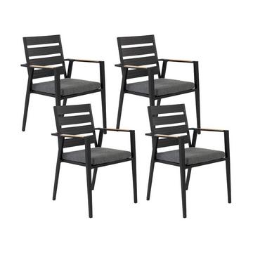 Lot de 4 chaises en Aluminium Moderne TAVIANO