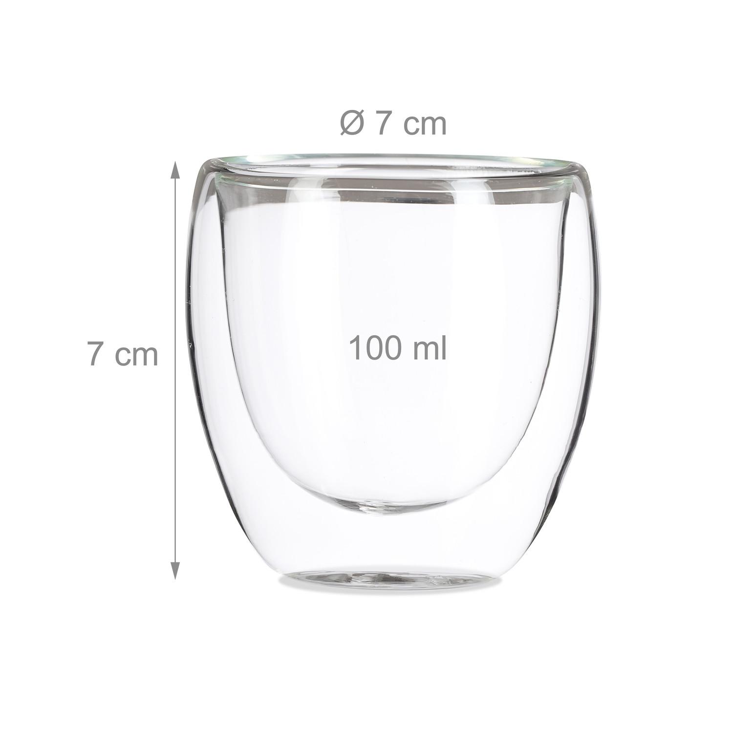 B2X Doppelwandige Espressogläser 6er-Pack  