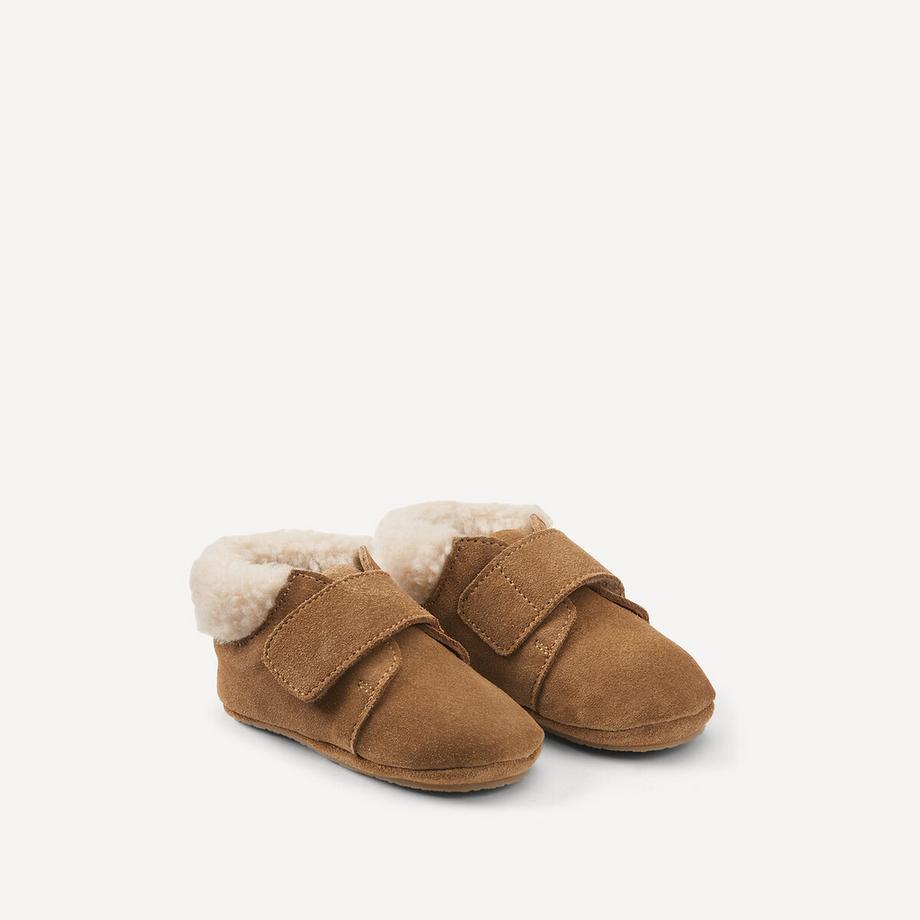 La Redoute Collections  Hausschuhe aus Wildleder mit Sherpa 