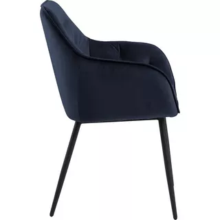 mutoni Sedia da pranzo con braccioli Shields blu (1 pezzo)  