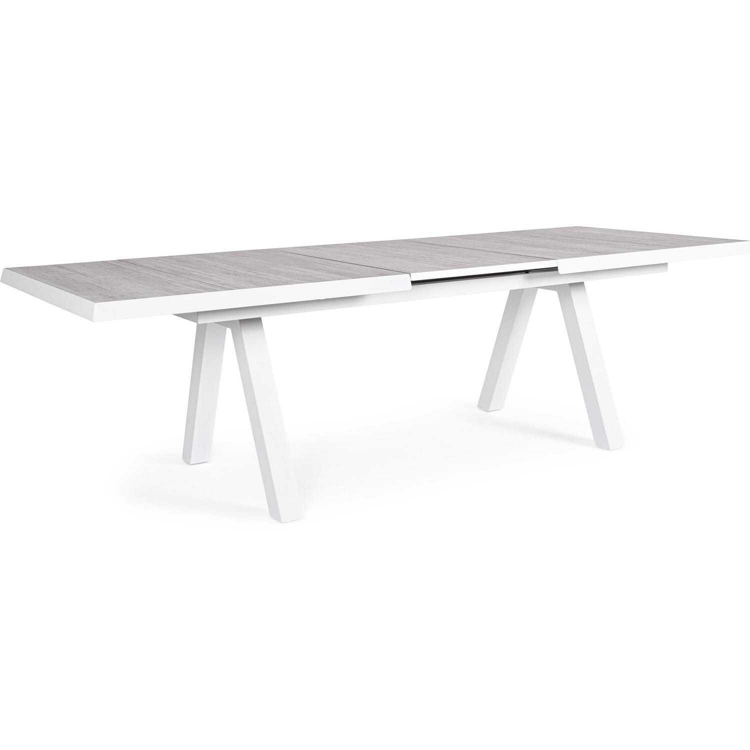 mutoni Table extensible de jardin Krion blanc 205-265x103  