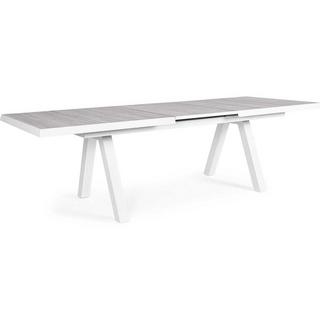 mutoni Table extensible de jardin Krion blanc 205-265x103  