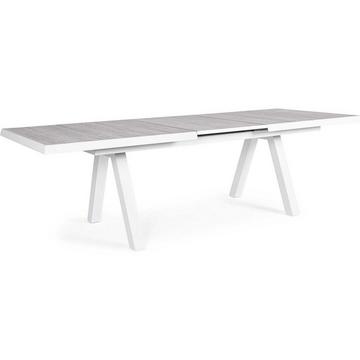 Table extensible de jardin Krion blanc 205-265x103