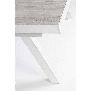 mutoni Table extensible de jardin Krion blanc 205-265x103  