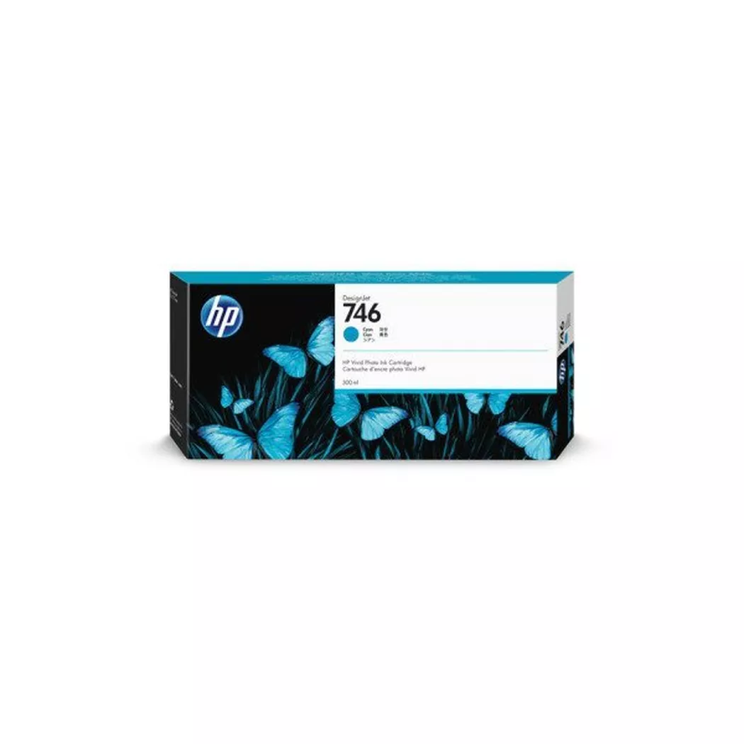 Hewlett-Packard – HP Tintenpatrone 746 cyan P2V80A DesignJet Z6 300ml, One Size