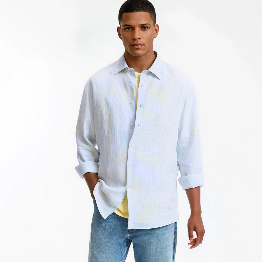 Langärmeliges Hemd aus Leinen