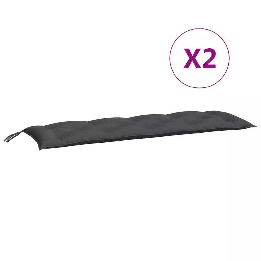 VidaXL - Coussin de banc de jardin tissu, One Size, Gris