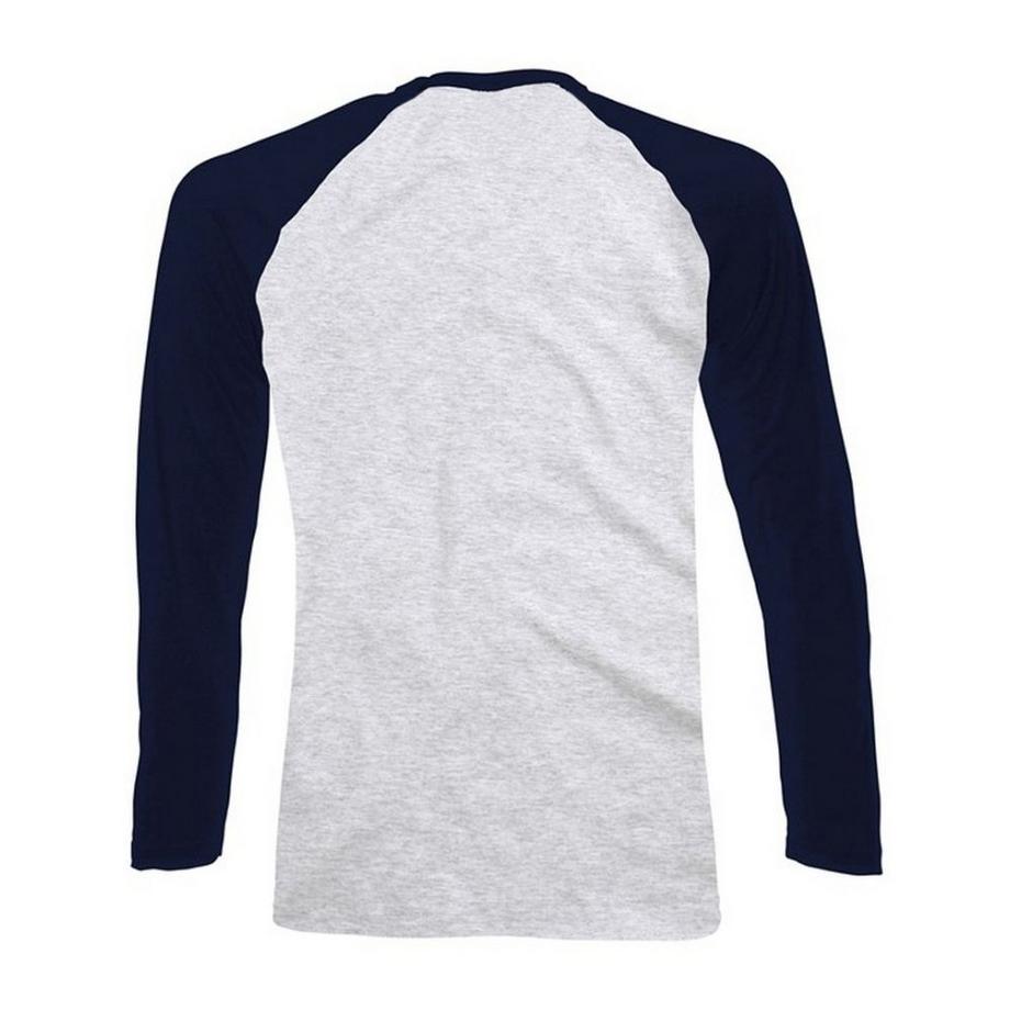 Fruit of the Loom T-shirt Baseball Maniche Lunghe  