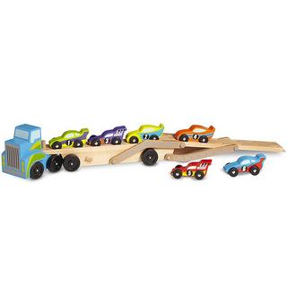 Melissa & Doug  Mega-Rennwagenlaster 