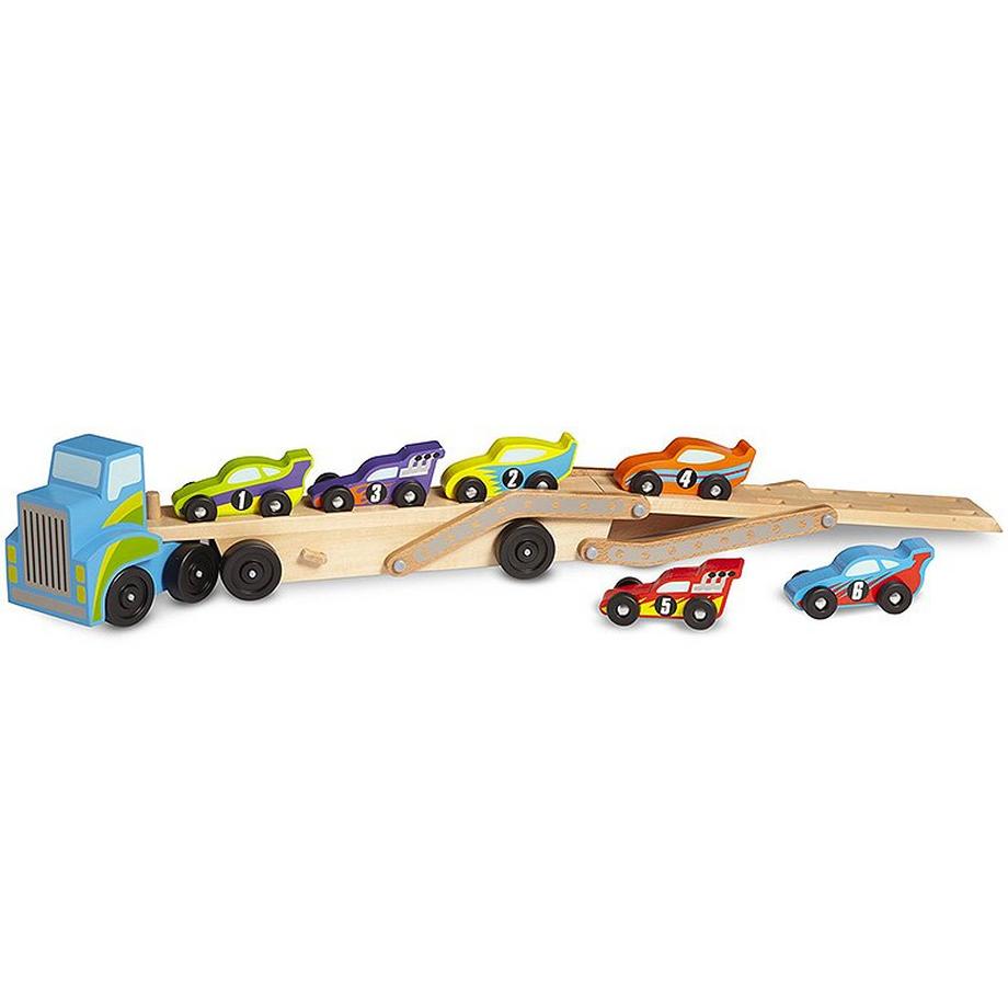 Melissa & Doug  Mega-Rennwagenlaster 