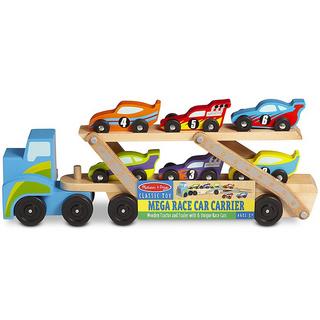 Melissa & Doug  Mega-Rennwagenlaster 