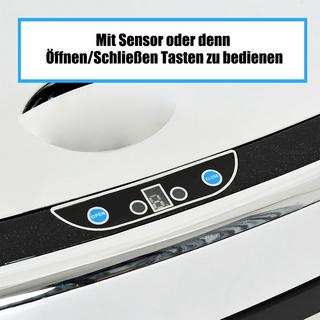 HOMCOM Pattumiera Automatica Con Sensore, Cucina, Acciaio Inossidabile, Argento, 68L  