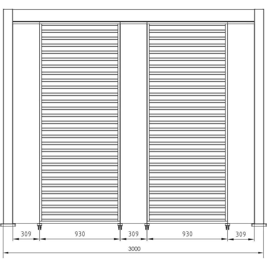 mutoni Gartenpavillon Ocean natur-anthrazit 300x400  