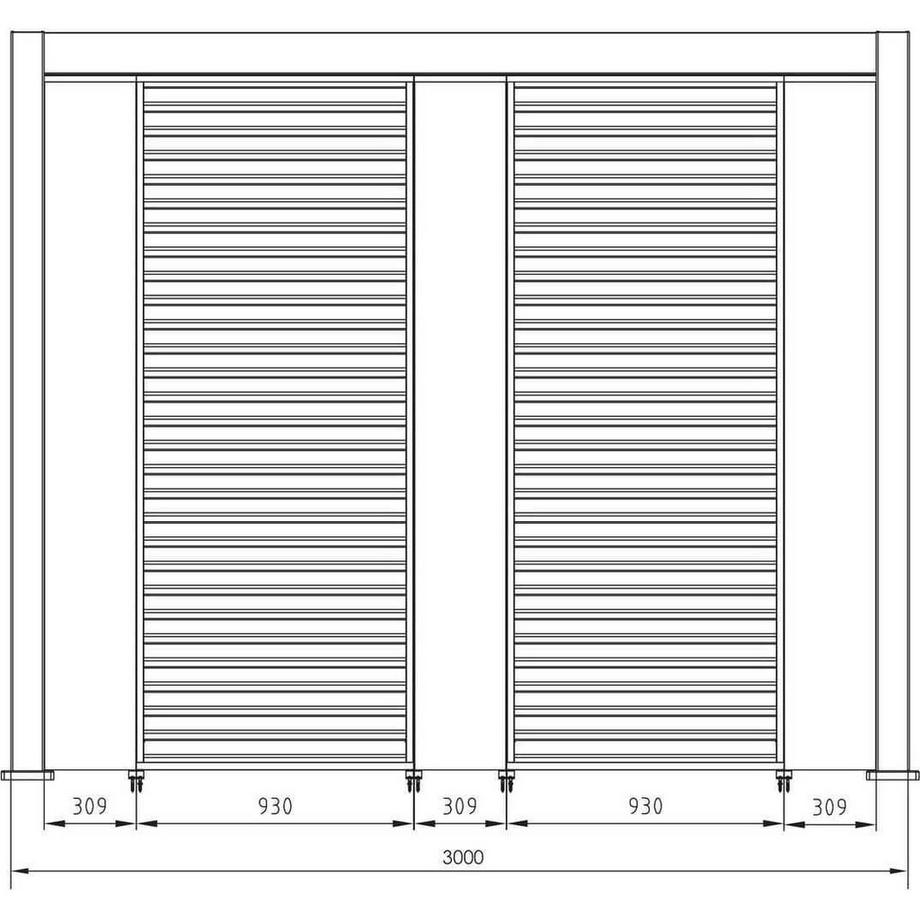 mutoni Padiglione da giardino Ocean antracite naturale 300x400  