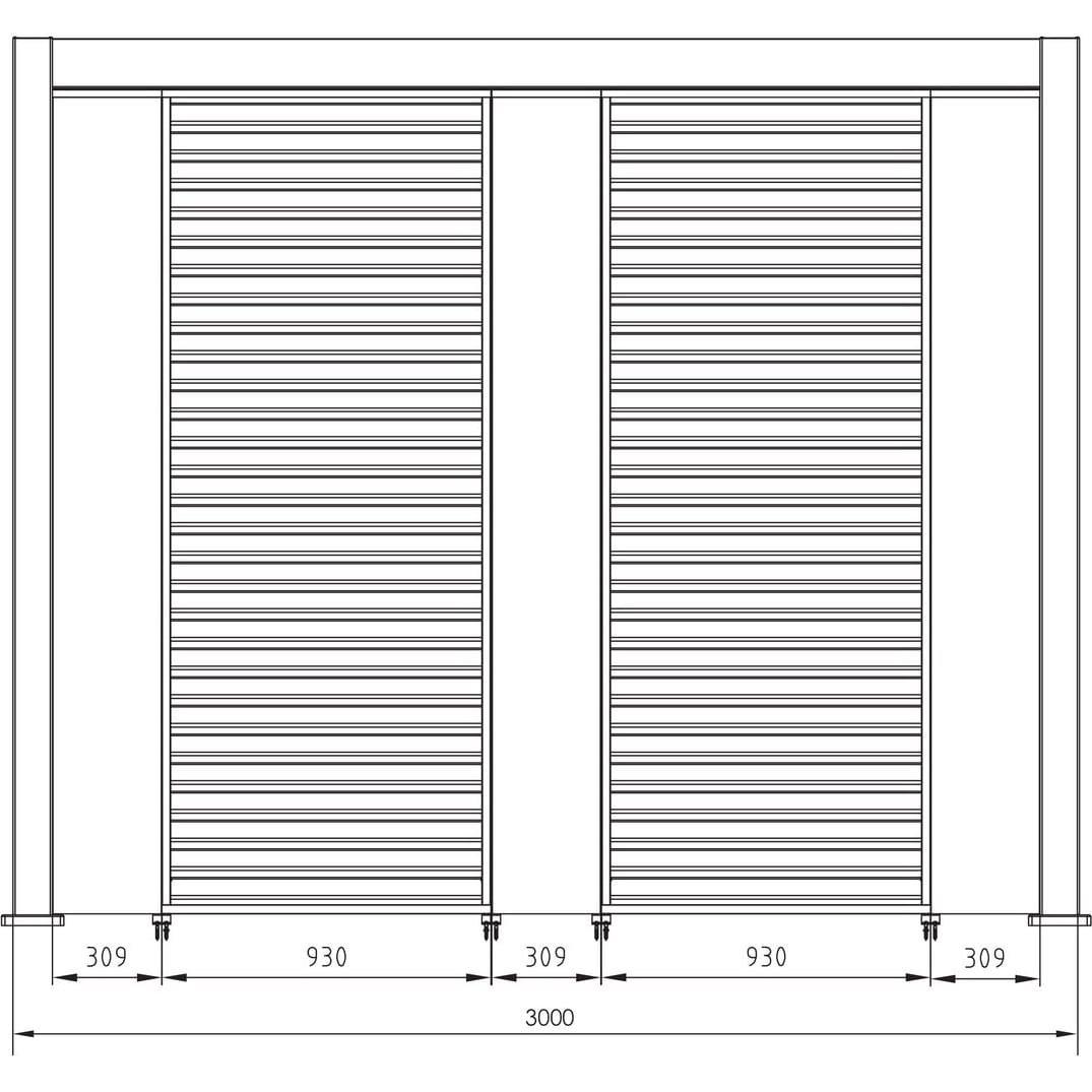 mutoni Gartenpavillon Ocean natur-anthrazit 300x400  