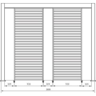 mutoni Gartenpavillon Ocean natur-anthrazit 300x400  