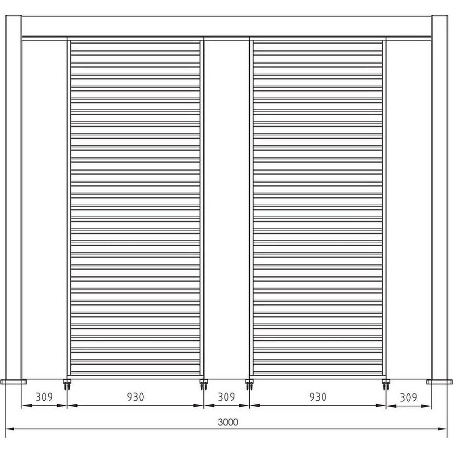 mutoni Padiglione da giardino Ocean antracite naturale 300x400  