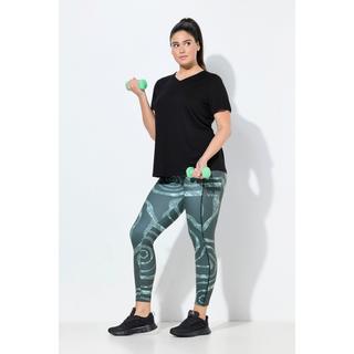 Ulla Popken Leggings sportivi asciugatura rapida con tasche riciclato  