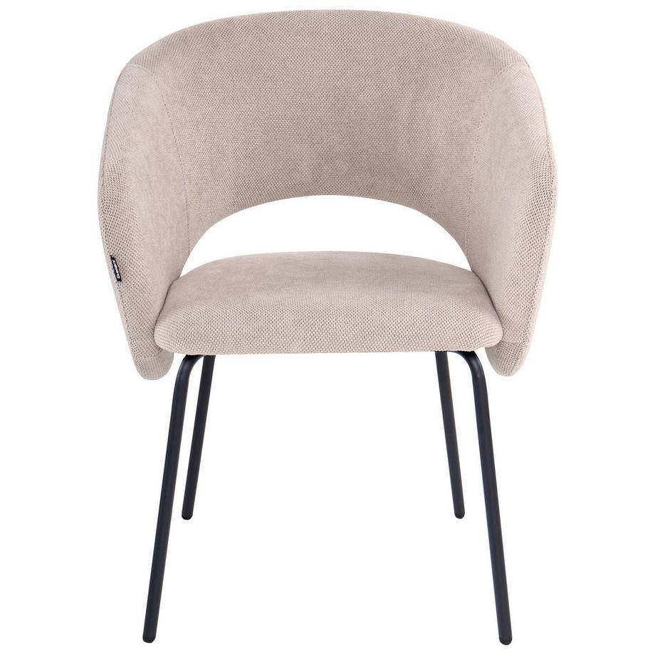 Beliani Lot de 2 chaises de salle à manger en Tissu Traditionnel BLAKELY  