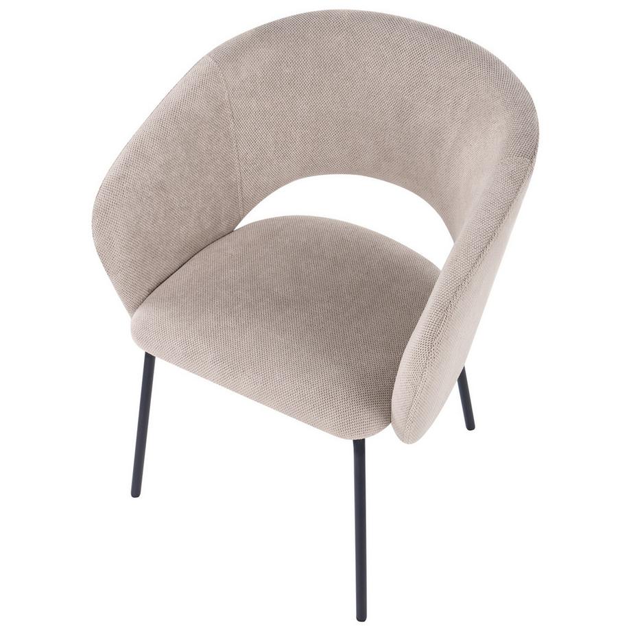 Beliani Lot de 2 chaises de salle à manger en Tissu Traditionnel BLAKELY  