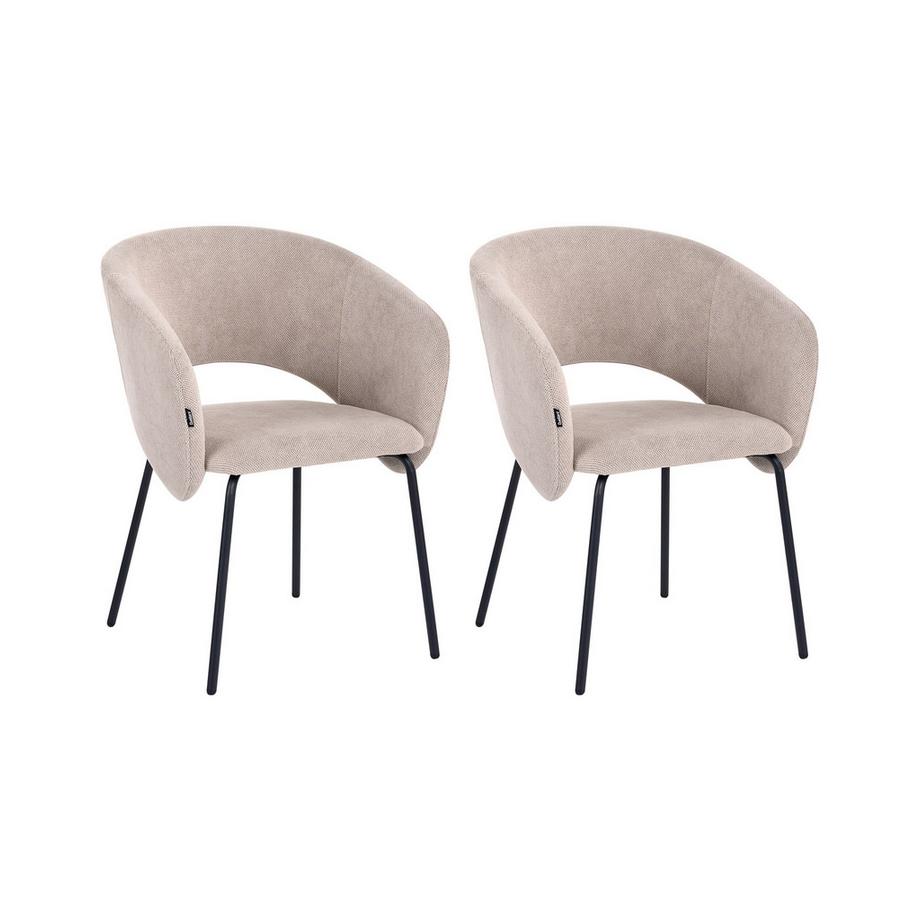 Set di 2 sedie da pranzo en Tessuto Classico BLAKELY