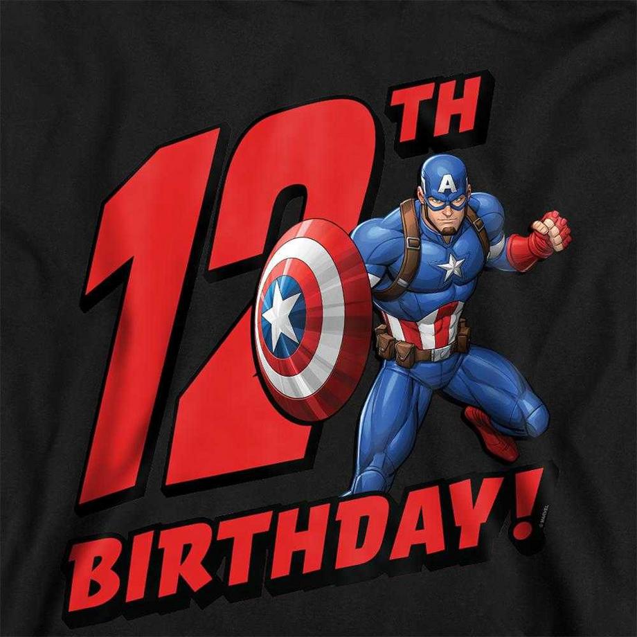 CAPTAIN AMERICA  Felpa Con Cappuccio 12° Compleanno Da Indossare 