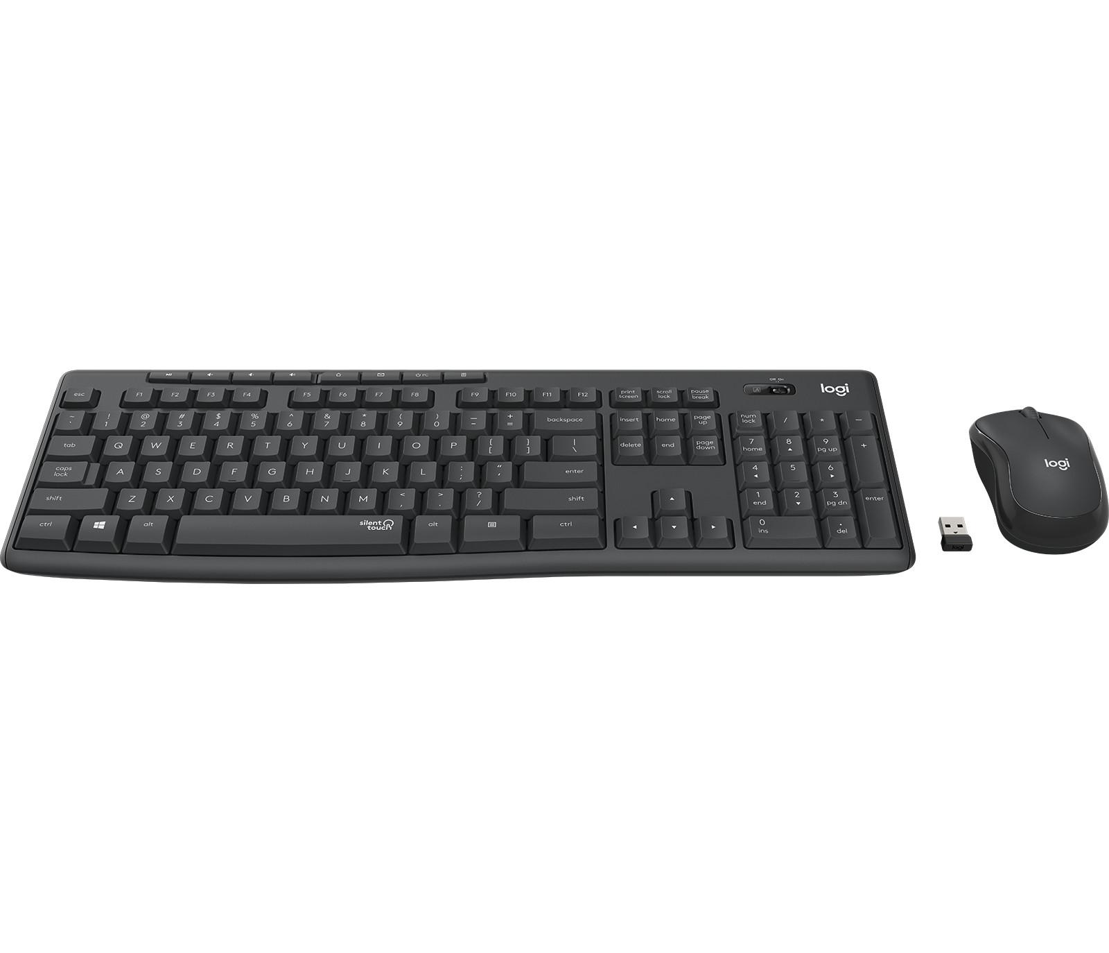 Logitech  Logitech MK295 Silent Wireless Combo – Leise und kabellose Tastatur und Maus 