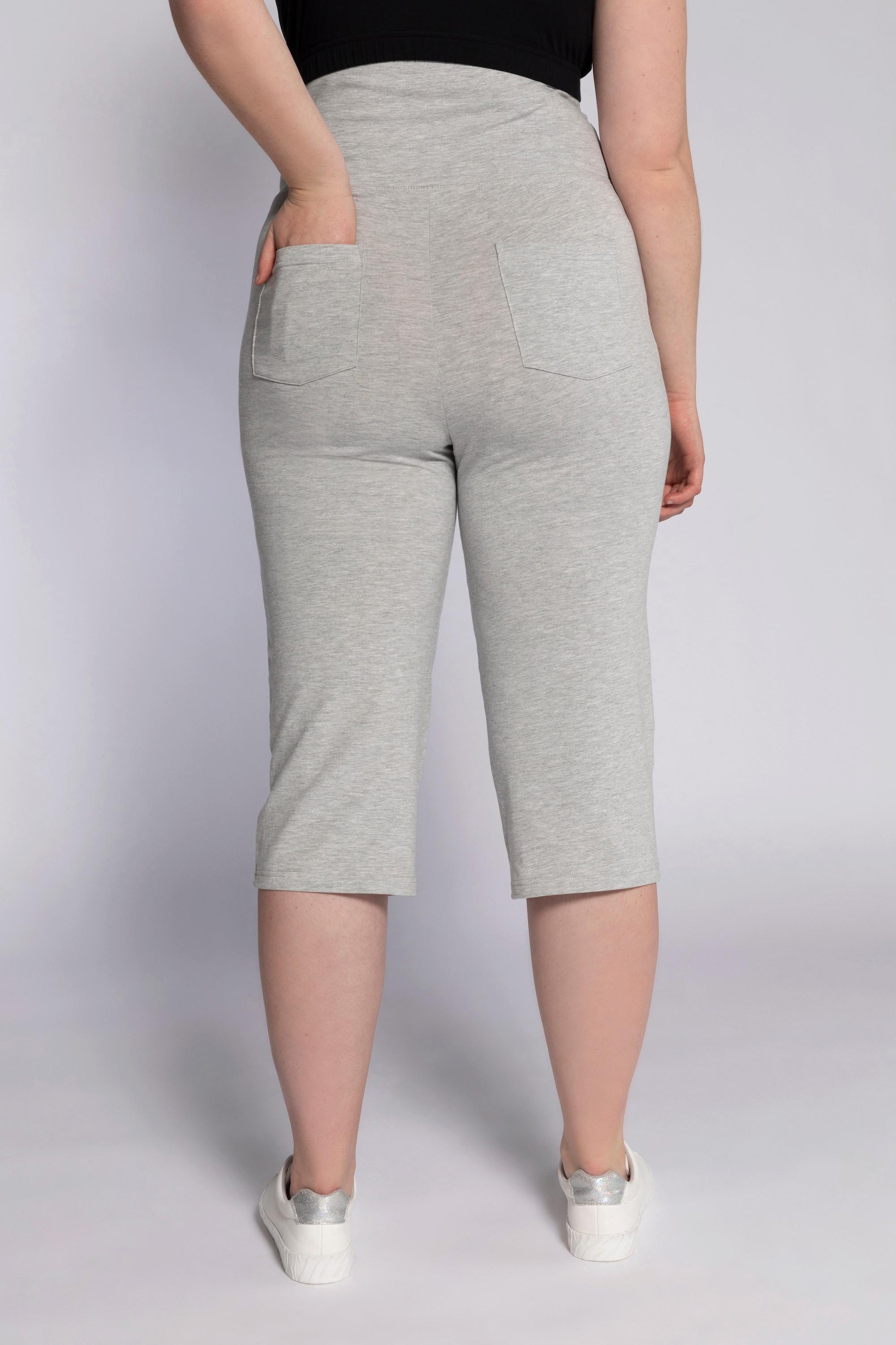 Ulla Popken  Pantaloni Capri pré-maman Bellieva in cotone biologico GOTS con fascia elastica 