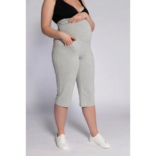 Ulla Popken  Pantaloni Capri pré-maman Bellieva in cotone biologico GOTS con fascia elastica 