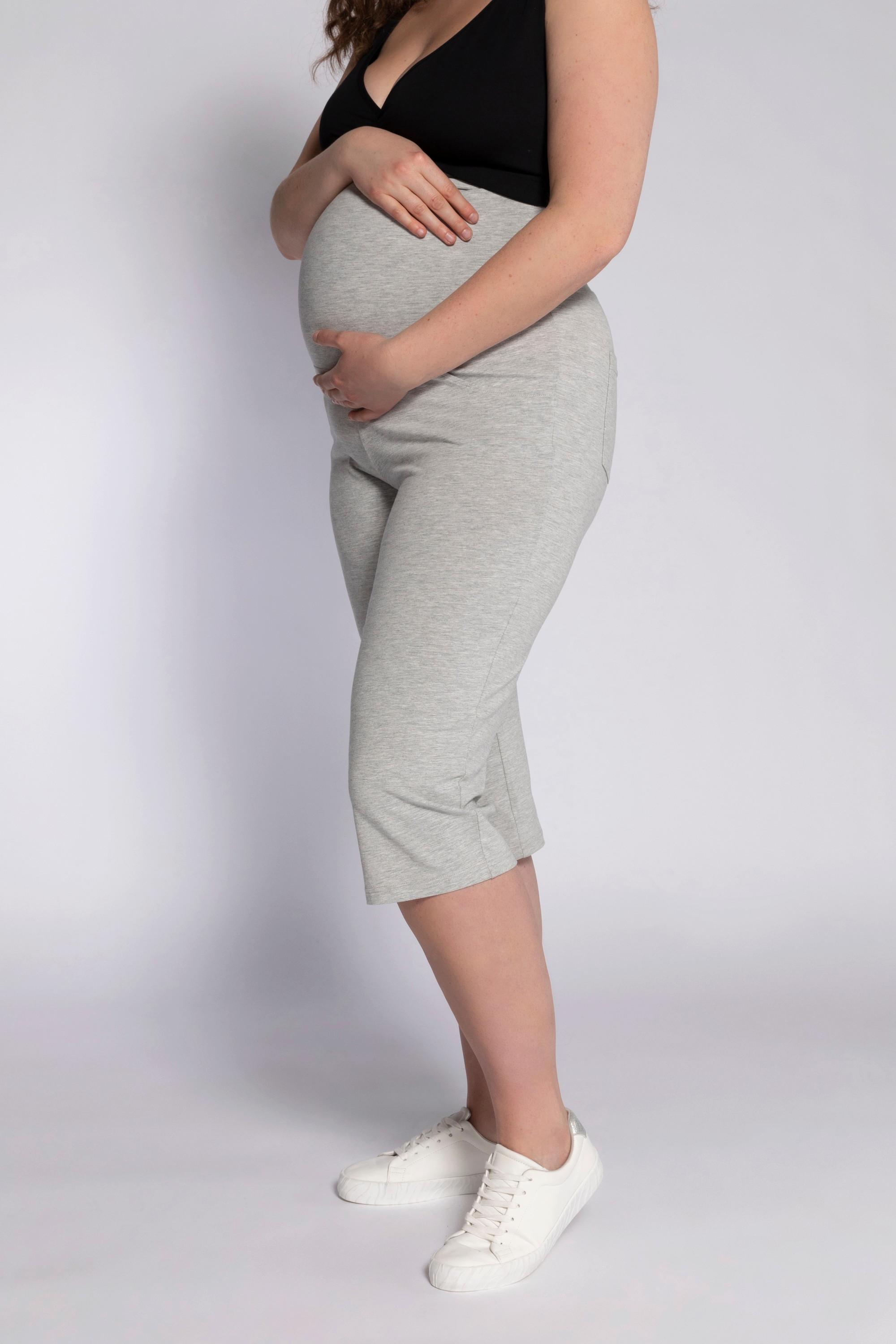 Ulla Popken  Pantaloni Capri pré-maman Bellieva in cotone biologico GOTS con fascia elastica 