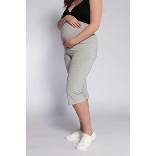 Ulla Popken  Pantaloni Capri pré-maman Bellieva in cotone biologico GOTS con fascia elastica 