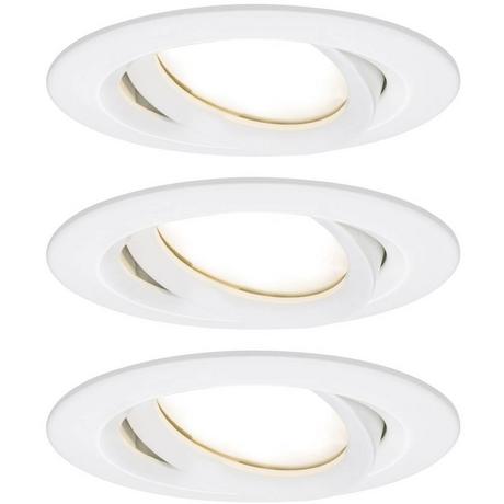 Paulmann Luminaire LED à encastrer Nova plus coin base pivotant IP65 rond 93mm 30° coin 3x6W 230V 2700K mat  