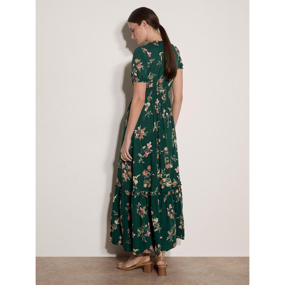 APRICOT Robe Longue Motif Floral Aquarelle  