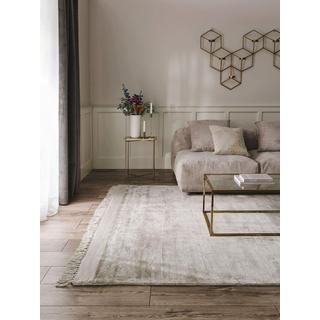 Benuta Tapis en viscose Pearl Gris clair  