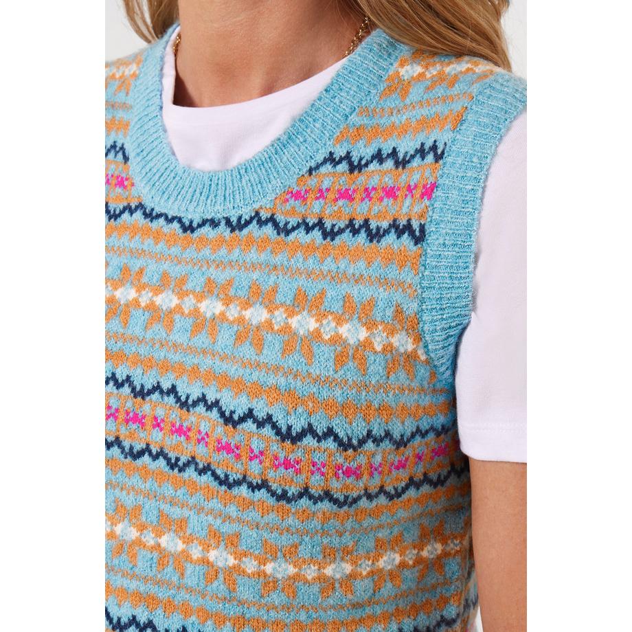 Joe Browns Débardeur en Maille Fair Isle Winter Blues  