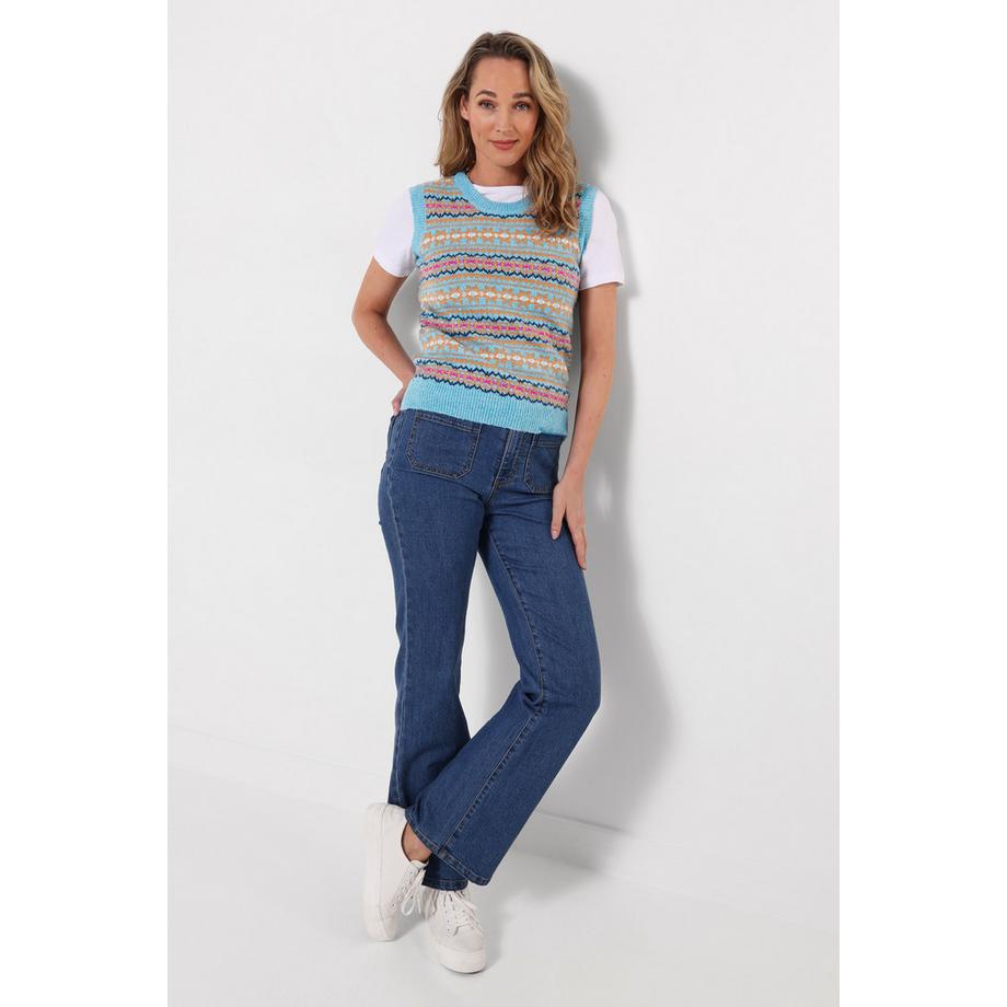 Joe Browns Débardeur en Maille Fair Isle Winter Blues  
