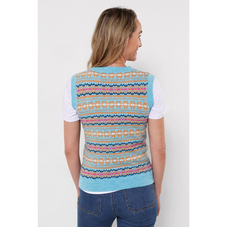 Joe Browns Débardeur en Maille Fair Isle Winter Blues  