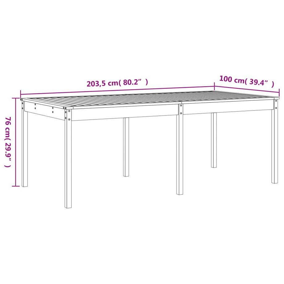 VidaXL set da pranzo da giardino Legno di douglas  