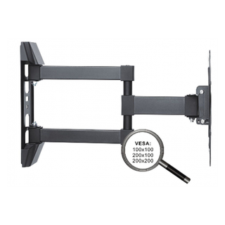 PureMounts  PureMounts PM-FM12-200 Supporto TV a parete 106,7 cm (42") Nero 