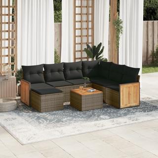 VidaXL set divano da giardino Polirattan  