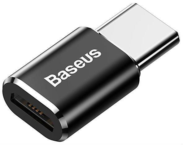 Baseus  Baseus ABMU24ABK changeur de genre de câble microUSB Type C Noir, Argent 