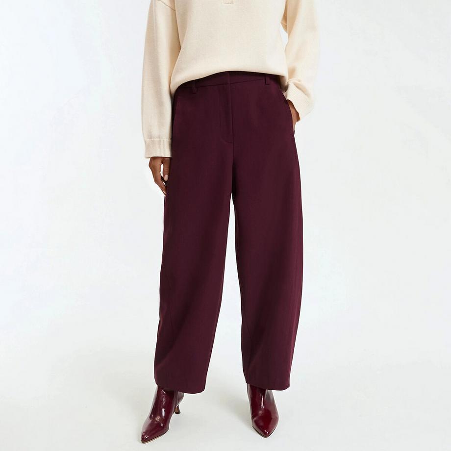 Pantalon large forme barrel 7/8ème